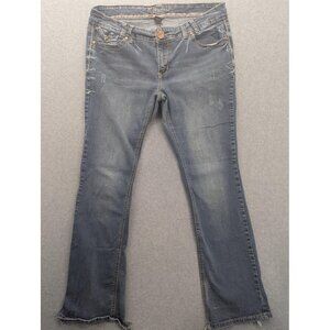 Ariya Jeans Womens 16 Blue Dublin Bootcut Denim Jeans Sequined Back Pockets